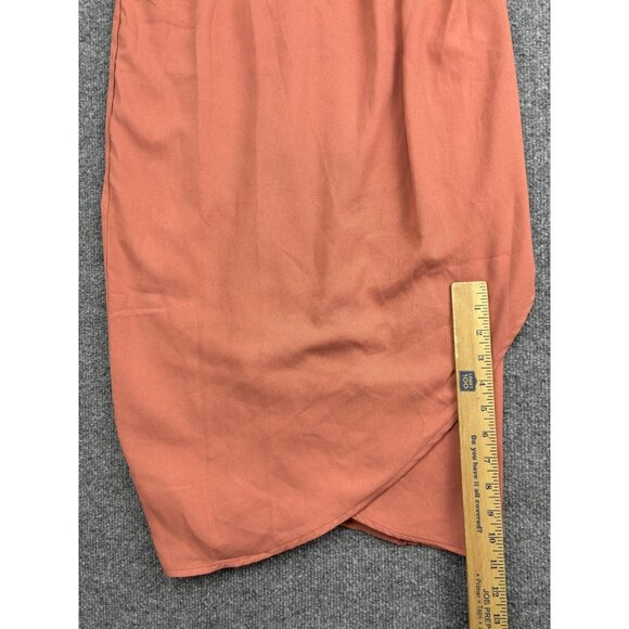 Bohme Dress Womens Medium Rose Drop Sly Fitted Midi Sleeveless Wrap Tulip Hem - Picture 7 of 10